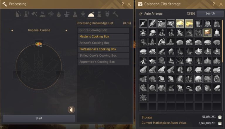 bdo imperial cooking recipes terbaru